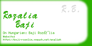 rozalia baji business card